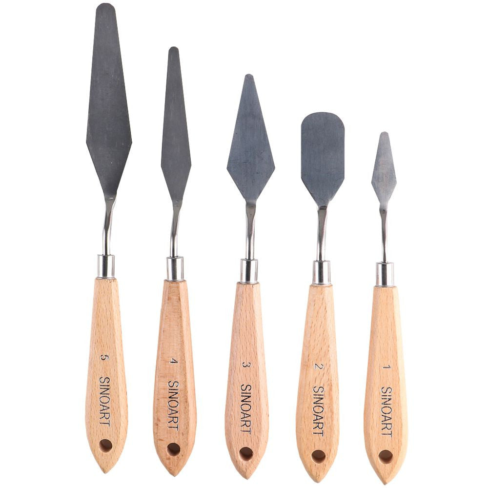 Espátulas de Aço Para Pintura Sinoart 05 Unidades